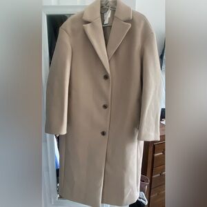 H&M wool coat - size Small - oversized - tan